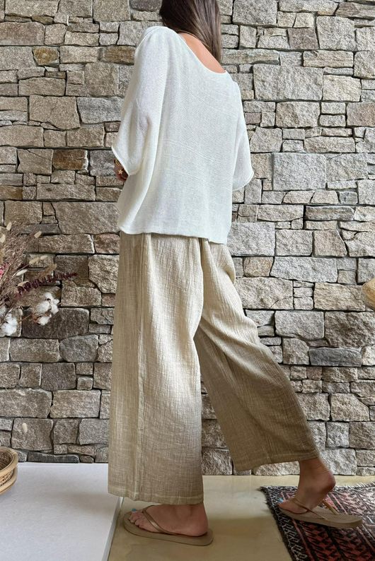 Conrad Box Cotton Knit Vanilla